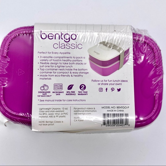 NWT Bentgo Classic Lunch Box, Purple - Picture 10 of 14
